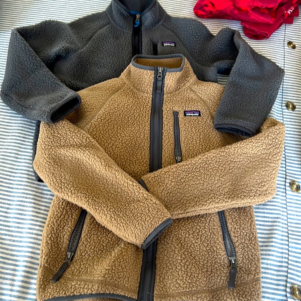 2 boys Retro Pile Fleece Jackets